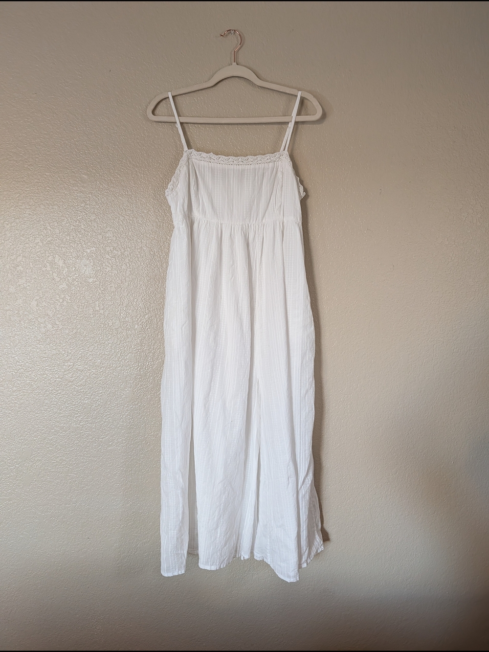Urban Outfitters White Maxi Dress with Lace Trim